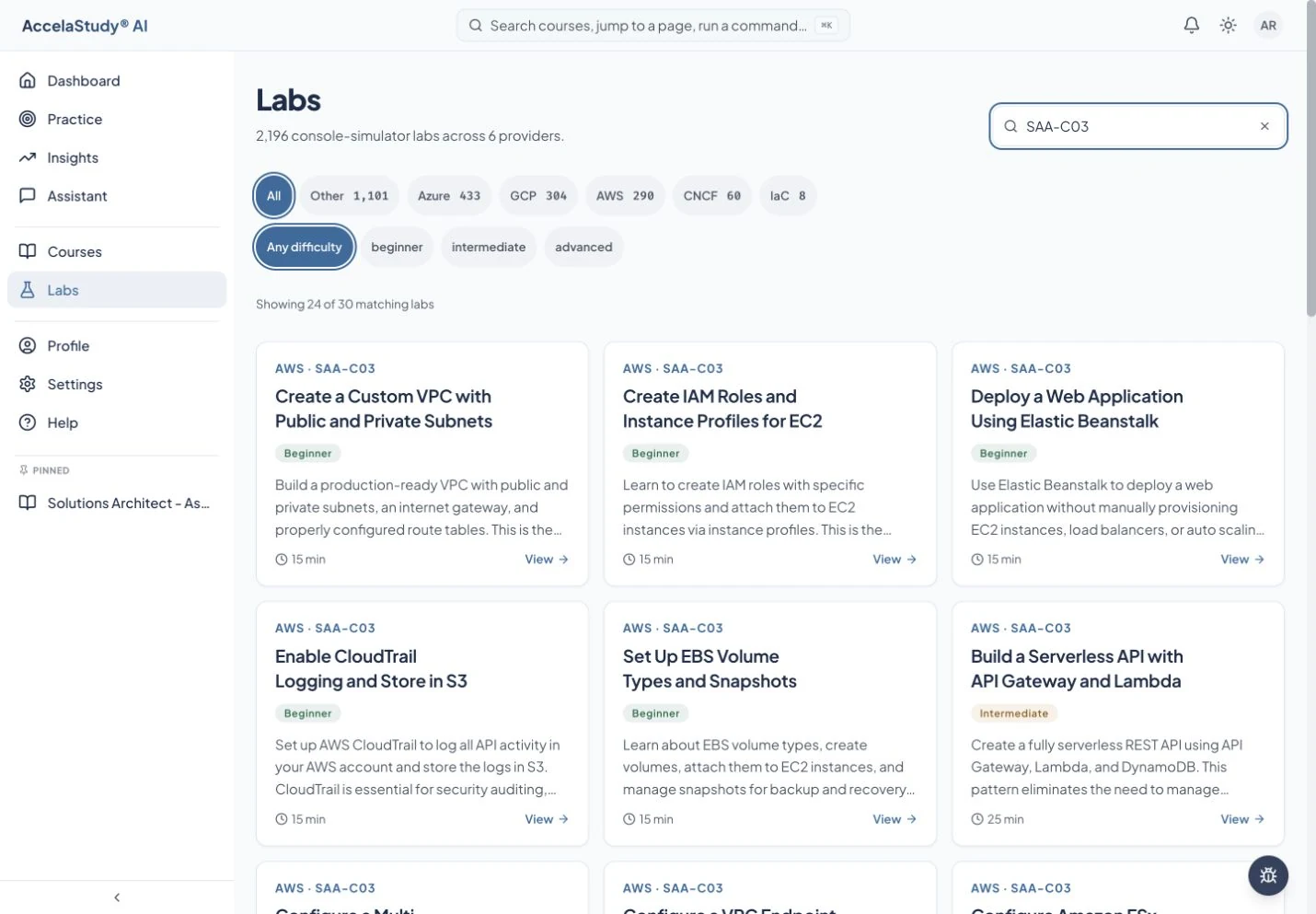 Hands-on labs provide another way to apply supported course material.